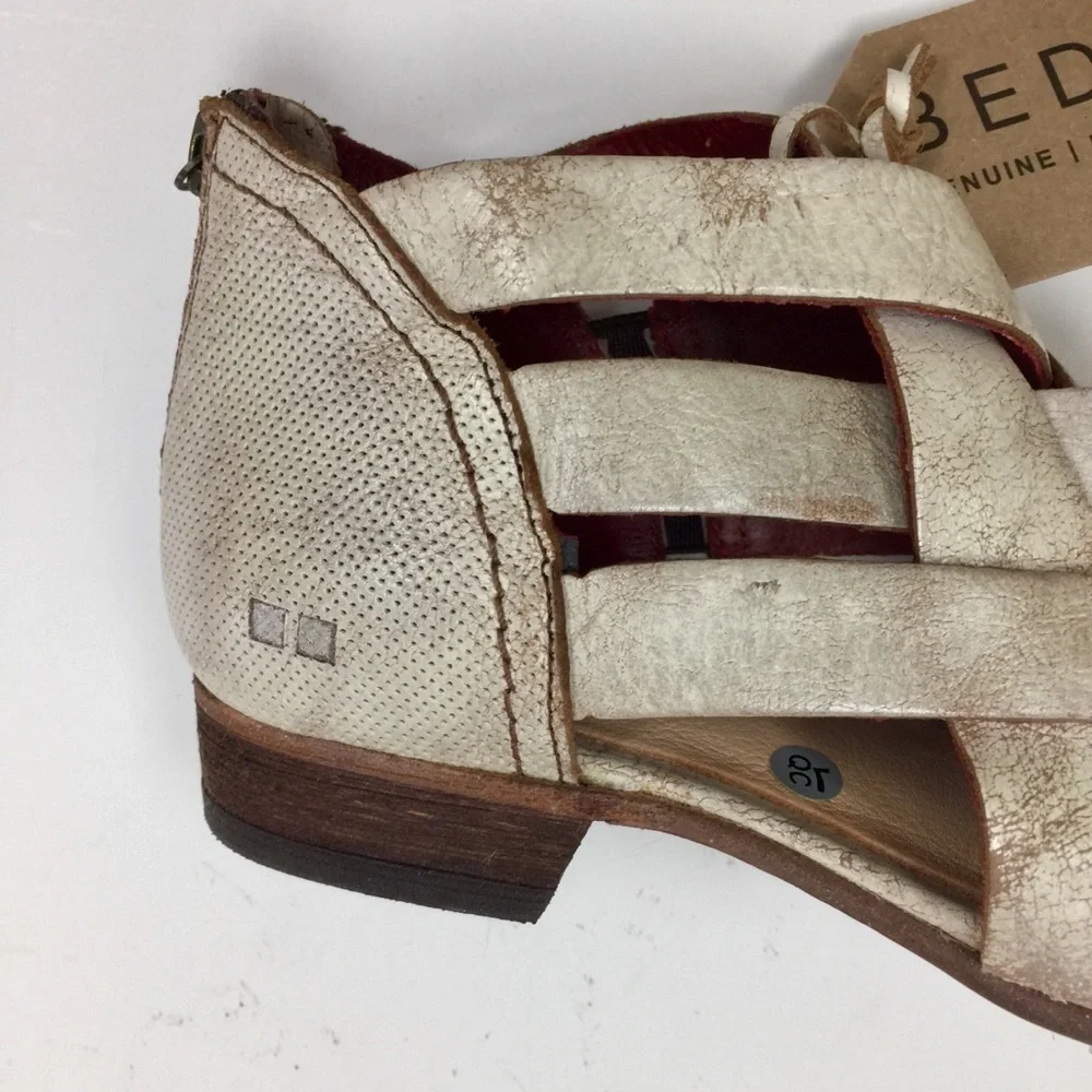 Bed Stu Brittany Sandals Braided Nectar Lux White Tan